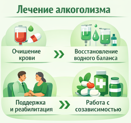 лечение алкоголизма в Салехарде этапы